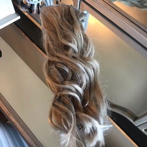 100 percent human blonde hair extensions!